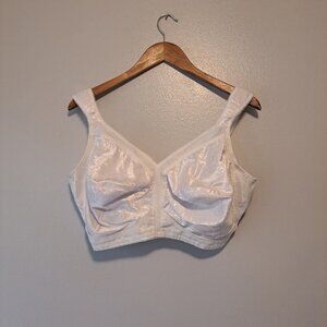 Playtex Lace‎ Floral Sexy Romantic White Bra Padded Strap Size 42DDD